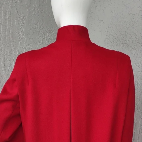 Ashley Scott Vintage Red Full-Length Pure Wool Coat - Picture 17 of 17